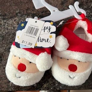 NWT - Santa Slippers - 18-24 months